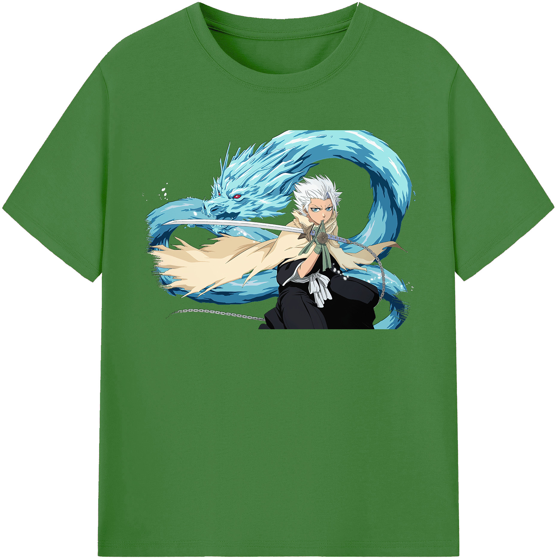 （画像用） ブリーチ 日番谷冬獅郎（ひつがや とうしろう） BLEACH Hitsugaya Toushirou レディースカジュアルプリントTシャツ（綿100％）